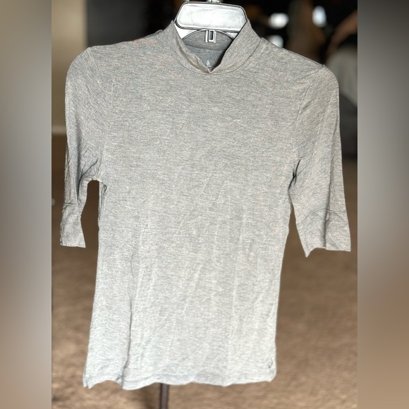 Cuddl Duds Charcoal Mock Neck Top - Picture 4 of 9